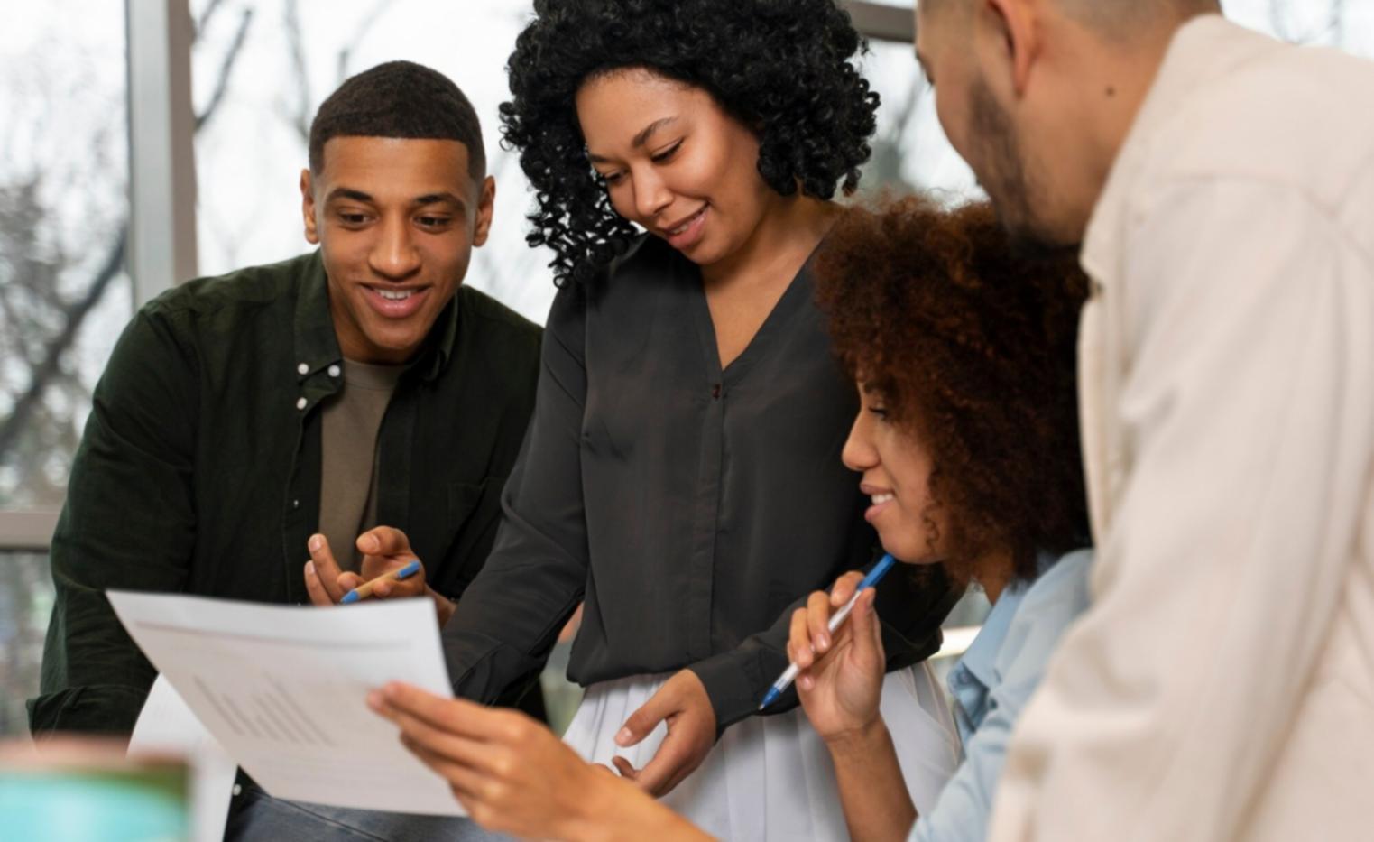 Sessione di coaching focalizzata sulla collaborazione di squadra